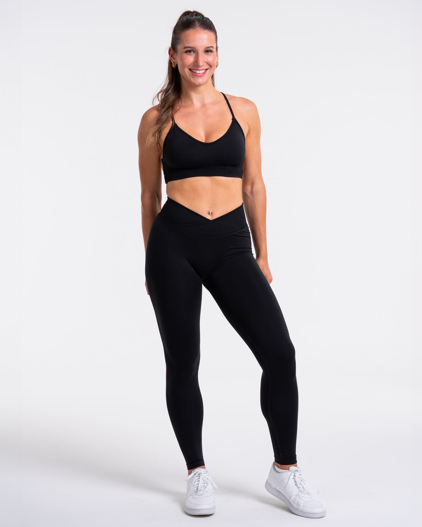 Fearless V-Shape Covert Scrunch Leggings "Schwarz"